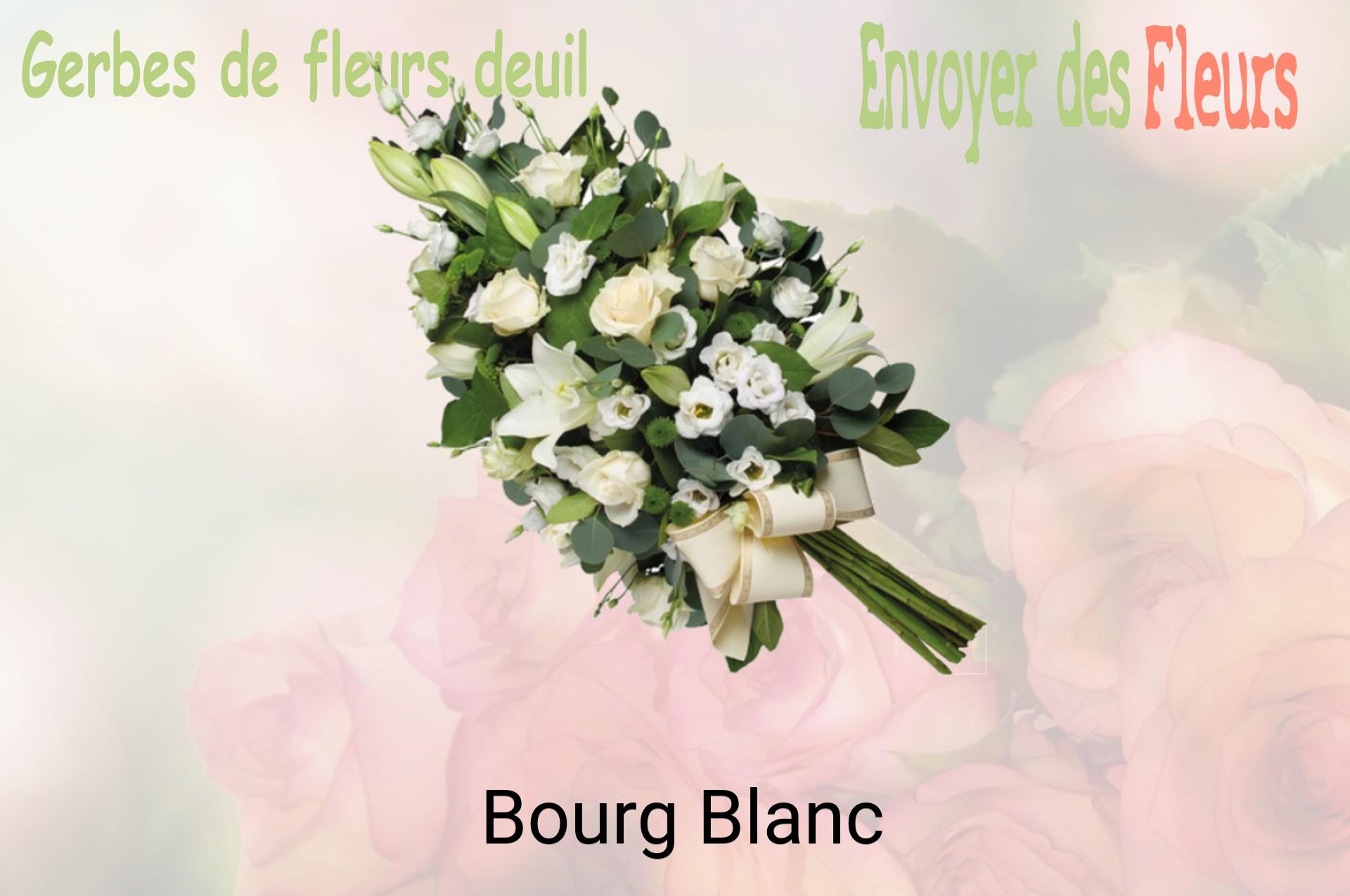 Gerbe de fleurs de deuil livrée à Bourg-Blanc